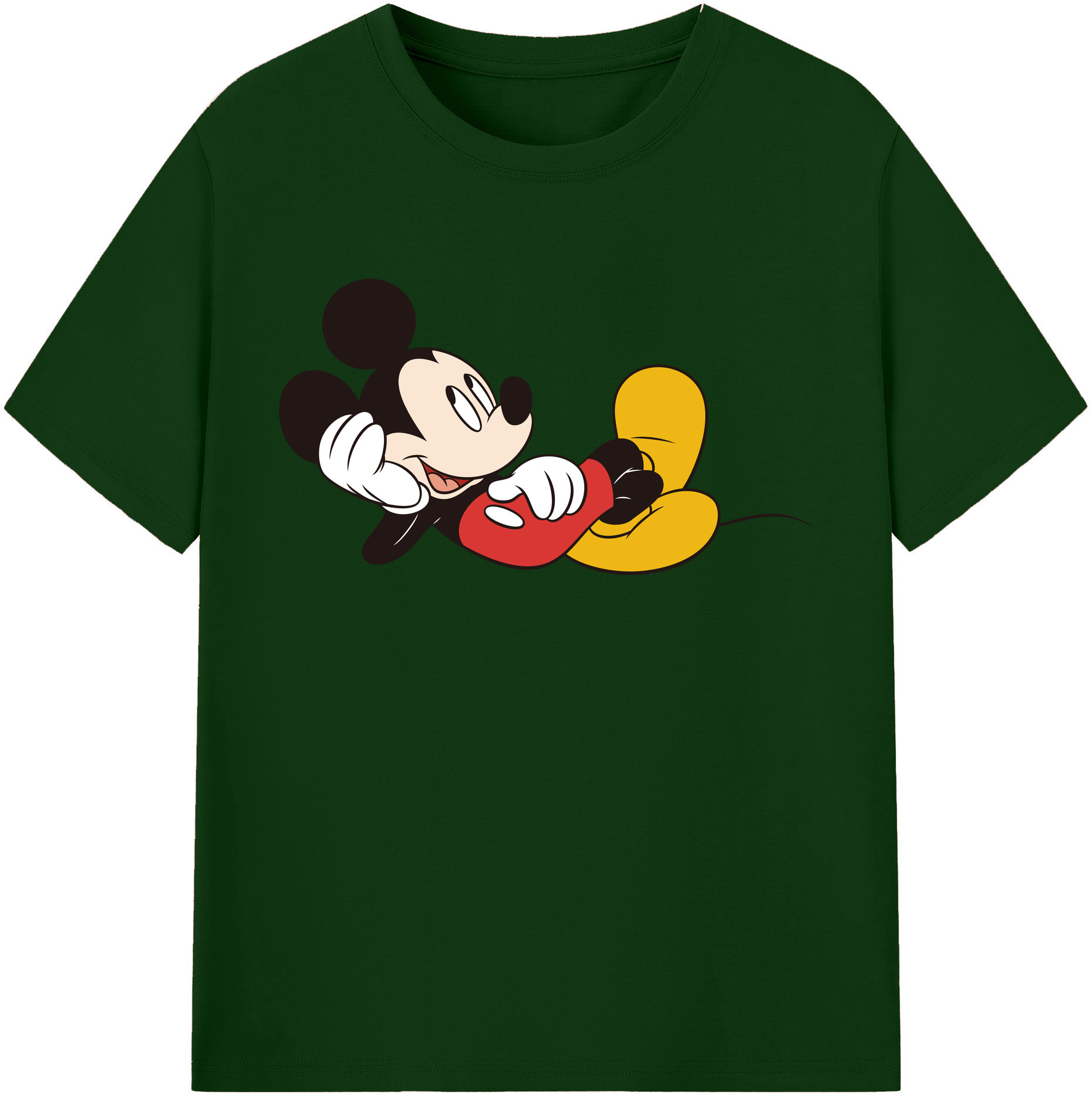 （画像用） ミッキーマウス Mickey Mouse 綿100％半袖Tシャツ（フロントプリント）